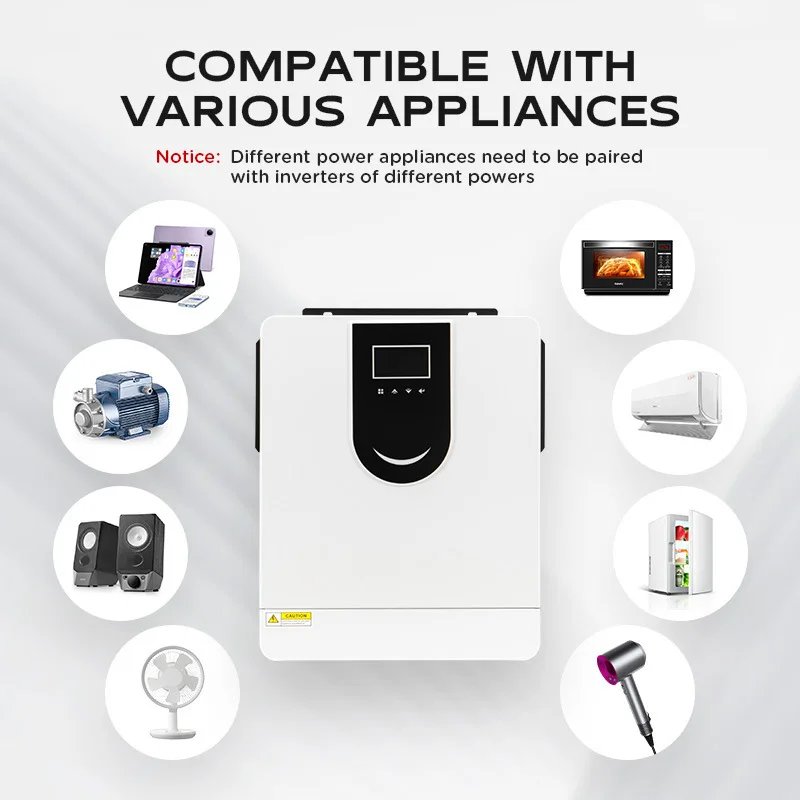 10.2KW Hybrid Solar Inverter Off Grid MPPT Single Phase PV 98.4% Efficiency 220-240V AC 50/60Hz