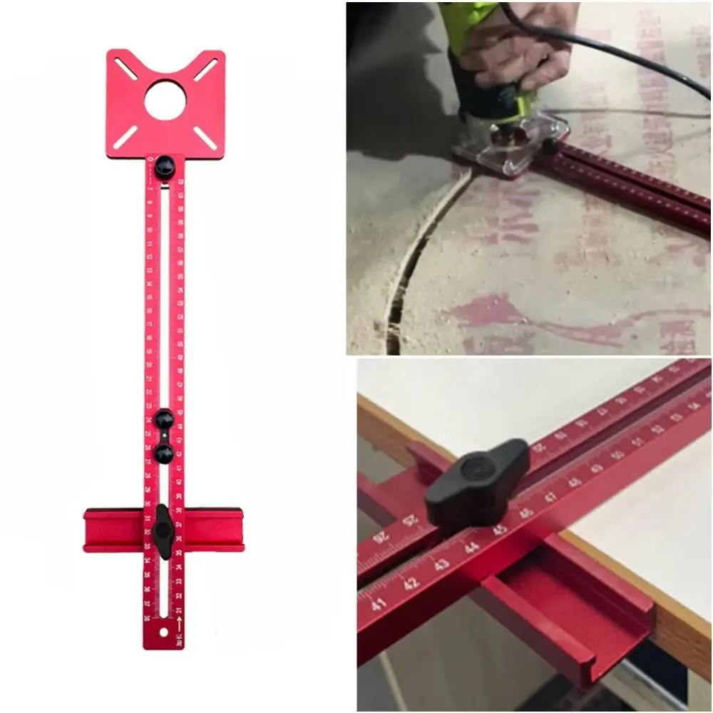 

Aluminum Alloy Drill Punch Locator Adjustable Metric/Inch 4 in 1 Router Circle Cutting Jig Drilling Positioner Tool Detachable