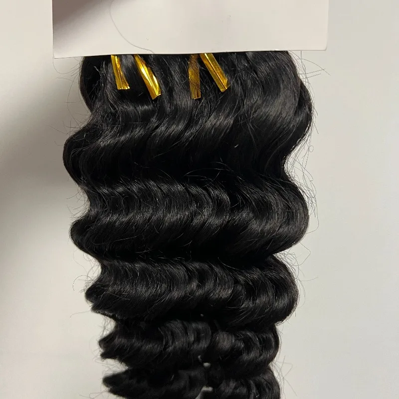 قسط الشعر البشري موجة عميقة وصلات شعر السائبة 100% غير المجهزة البرازيلي عذراء شعر ريمي ل الطيور اللون الطبيعي 14-26 بوصة