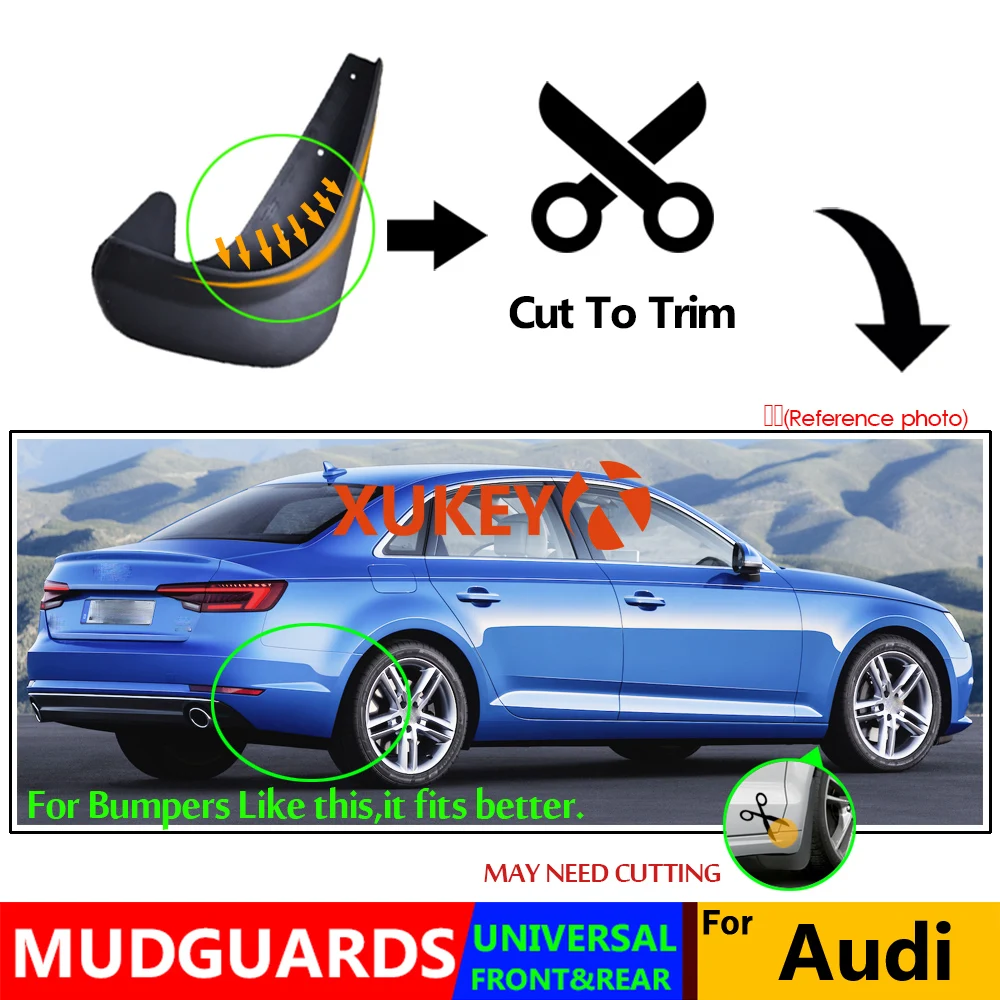 Mud Flaps Mudflaps Splash Guards Mudguards For Audi A4 S4 B5 8D B6 8E 8H B7 B8 8K B9 8W A6 S6 C4 4A C5 4B C6 4F C7 4G C8 Avant