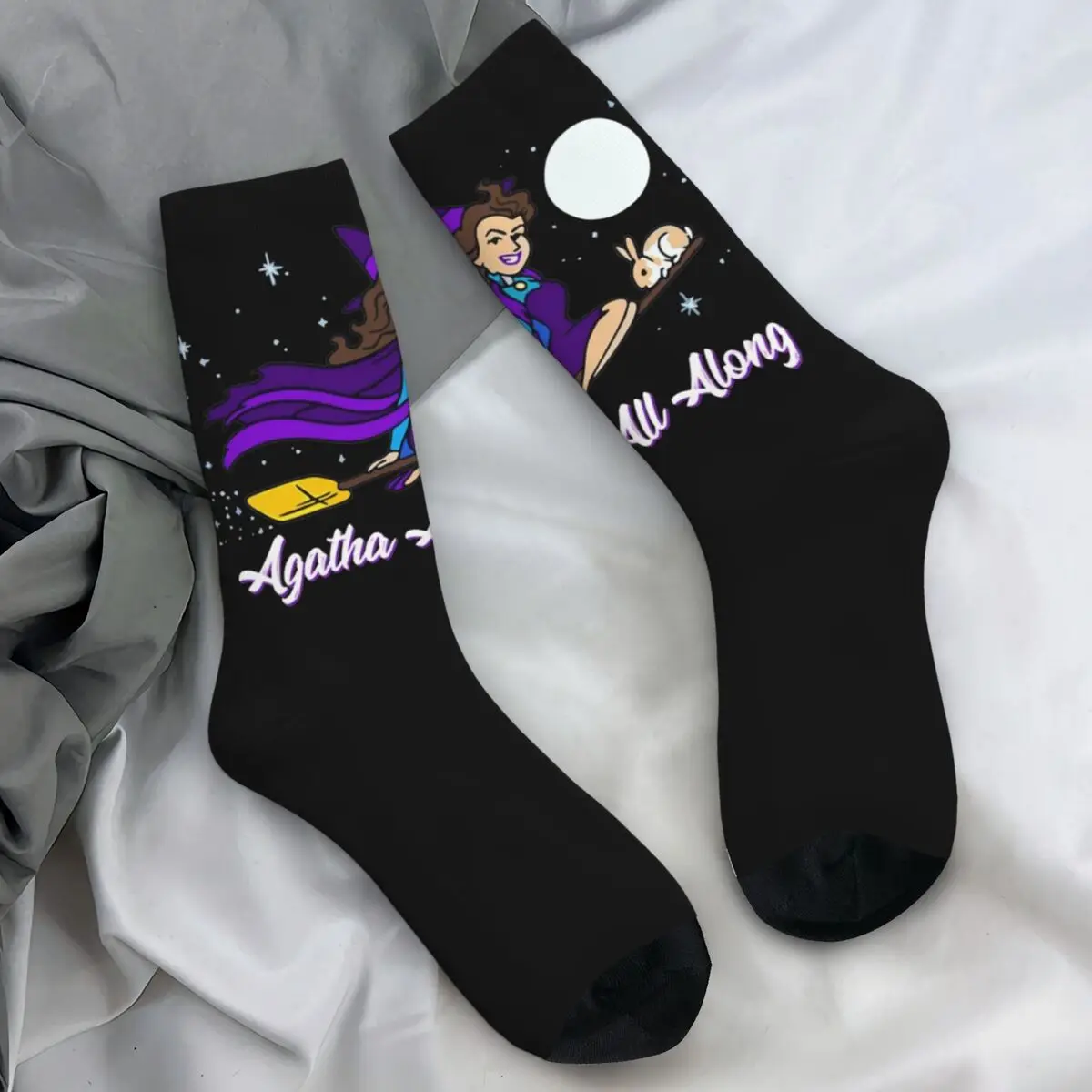 Agathas Stockings All Along meme Design Harajuku Socks Winter Anti Bacterial Socks Men's Climbing Breathable Socks