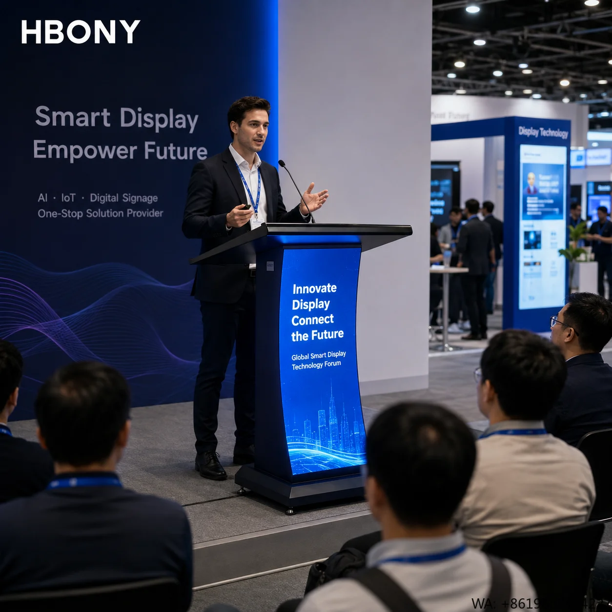 

Professional Smart LED Podium P1.875 HD Digital Lectern for High-end Conference Speech Presentation with GOB Surface Protection