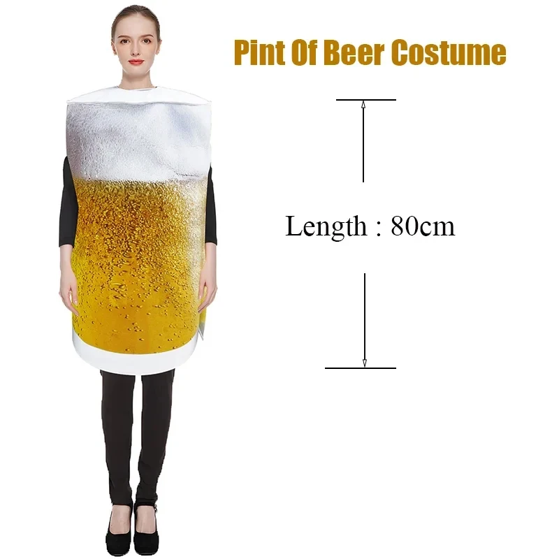 Disfraz unisex de una pinta de cerveza para hombre, disfraz de White Claw Hard Seltzer para mujer, disfraz de Halloween para adulto 2026 ZanCos