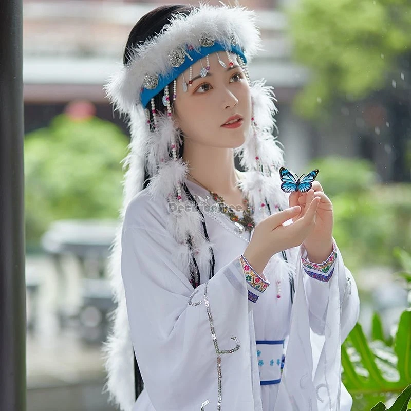 2025 famoso personaje de televisión chino belleza clásica baile hanfu Hada mariposa hui étnico hanfu vestido popular cosplay disfraz