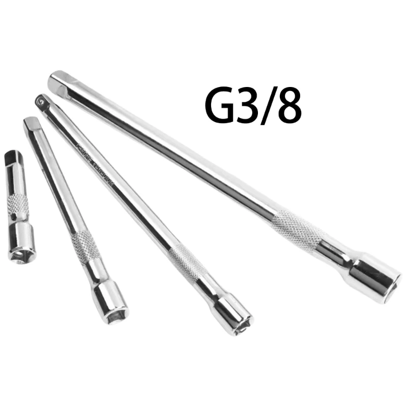 

4Pcs Wrench Sleeve Extension Rod Socket Wrench Head 1/4 3/8 Socket Extension Rod Adapter Hand Tool