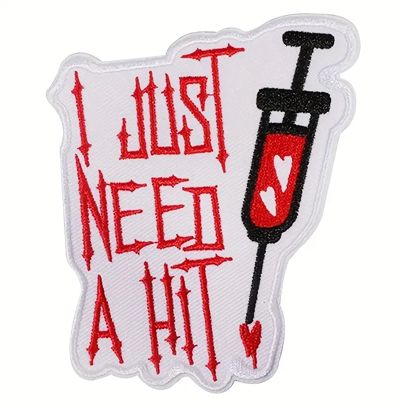 Patch brodé I Just Need A Hit, 1 pièce, Badge de motivation du morale tactique, cadeau pour vêtements, casquette, sac, veste, chapeau de camionneur