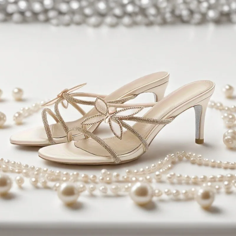 

Женские босоножки на тонком каблуке в стиле принцессы, новая мода, сказочный стиль, туфли на шпильке с острым носком, банкетный, на каждый день, сладкий, идеальный подарок