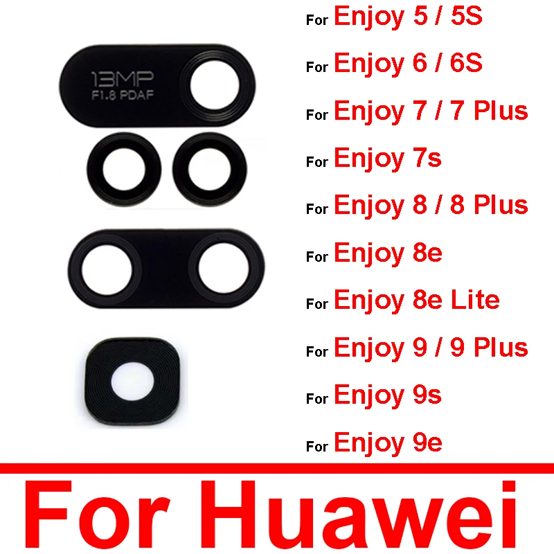 

Rear Back Camera Glass Lens For Huawei Enjoy 5 5S 6 6S 7 7S 8 8E 9 9E 9S Plus Lite Camera Glass Lens Glass + Sticker Repair