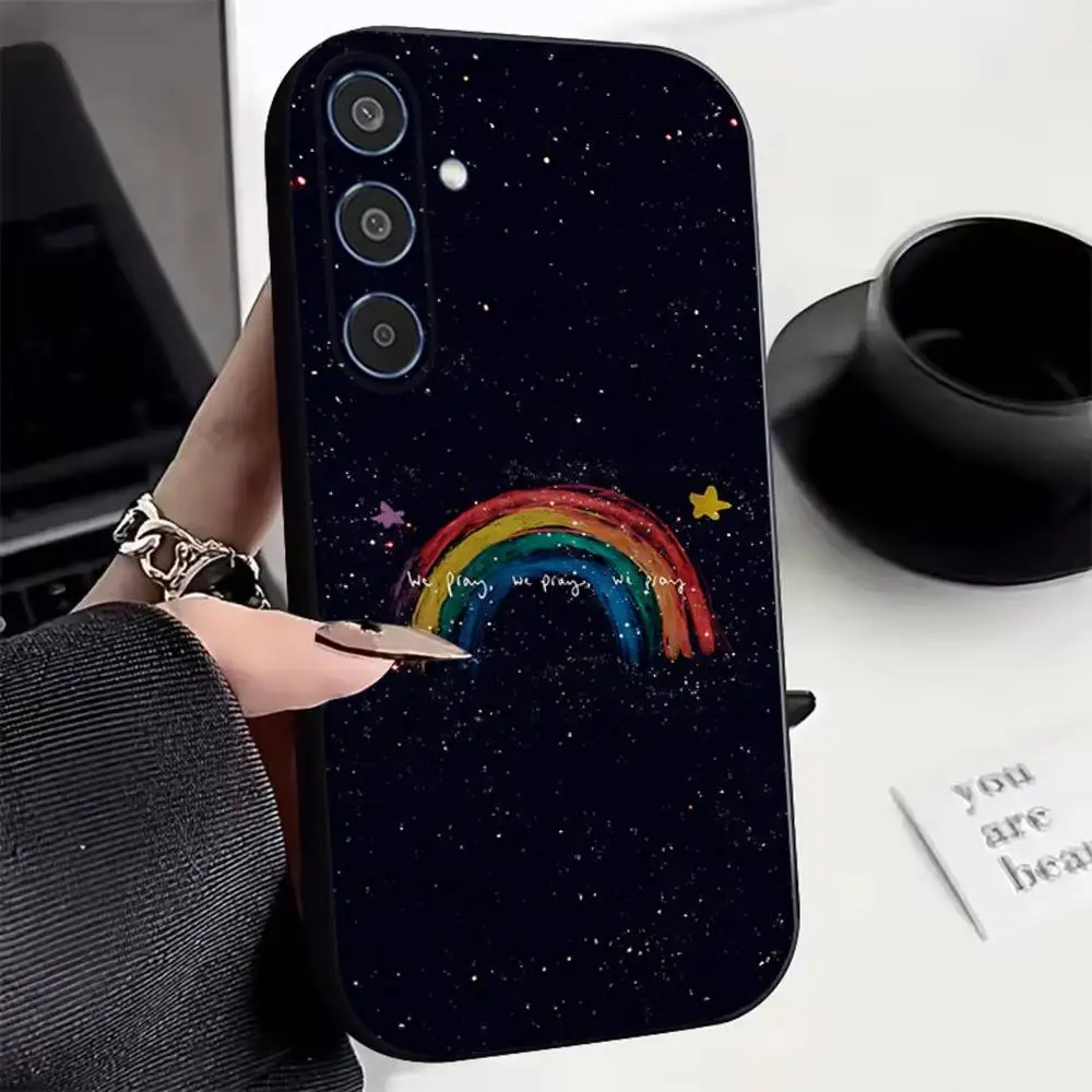 C-coldpaly-Y Phone Case For Samsung Galaxy  A22 A21 Ultra  A70  A71 A73 A72 Black Back Cover