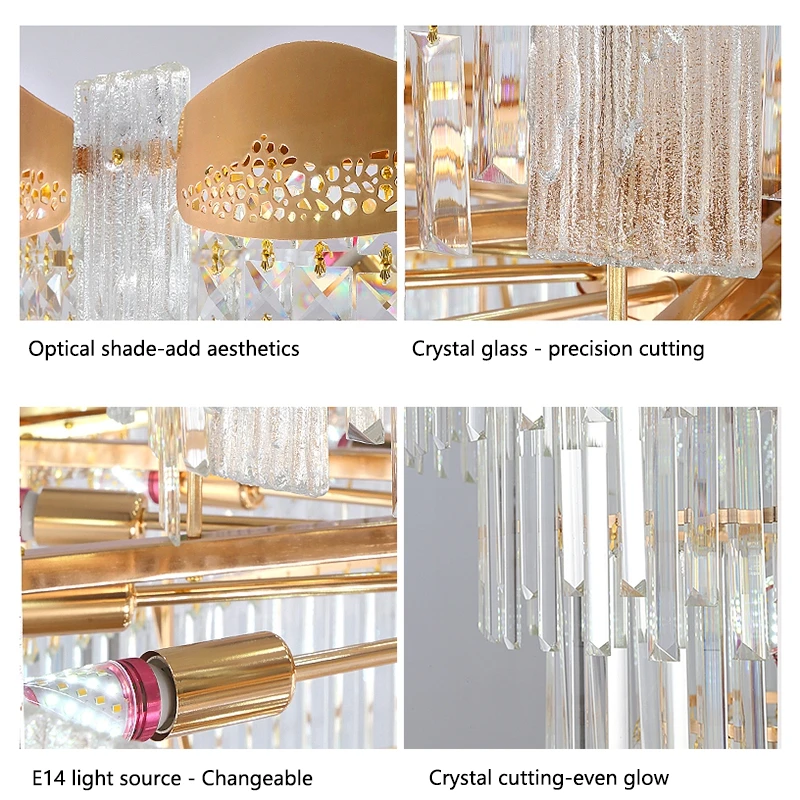 

Modern Duplex Villa Living Room Crystal Chandelier Large LED Crystal Lights Luxury Stairs Hall Ceiling Hanging Lamps Home Decor