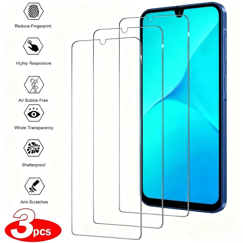 

3 шт. ультра прозрачное закаленное стекло для Samsung Galaxy A07 A16 A33 A35 A36 A55 A56Защитная пленка для экрана Samsung A15 A16 A17 A33 A53