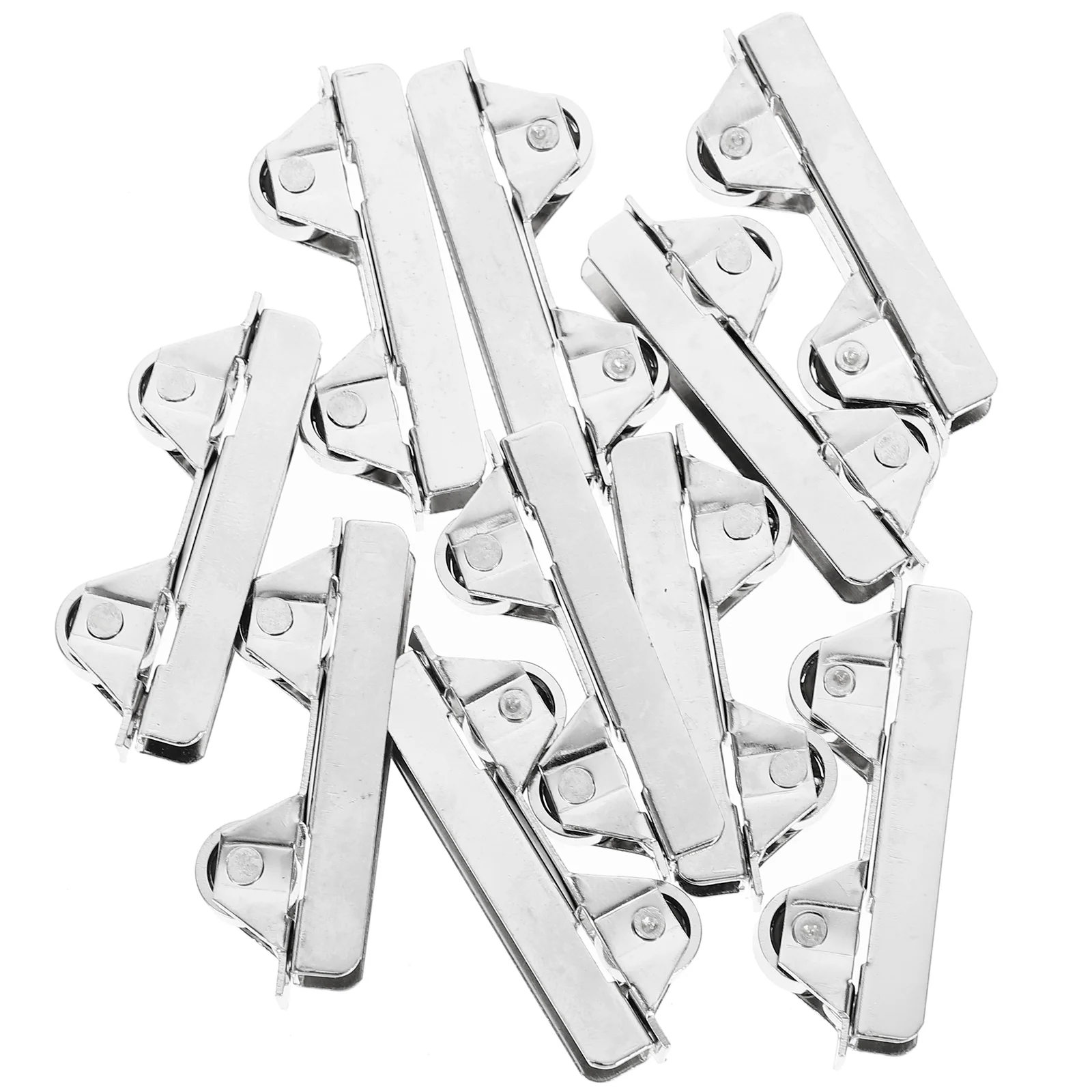 10 Uds rueda de puerta de vidrio Mini Clips de papel conjunto deslizante Jumbo pista de rodillo hombre