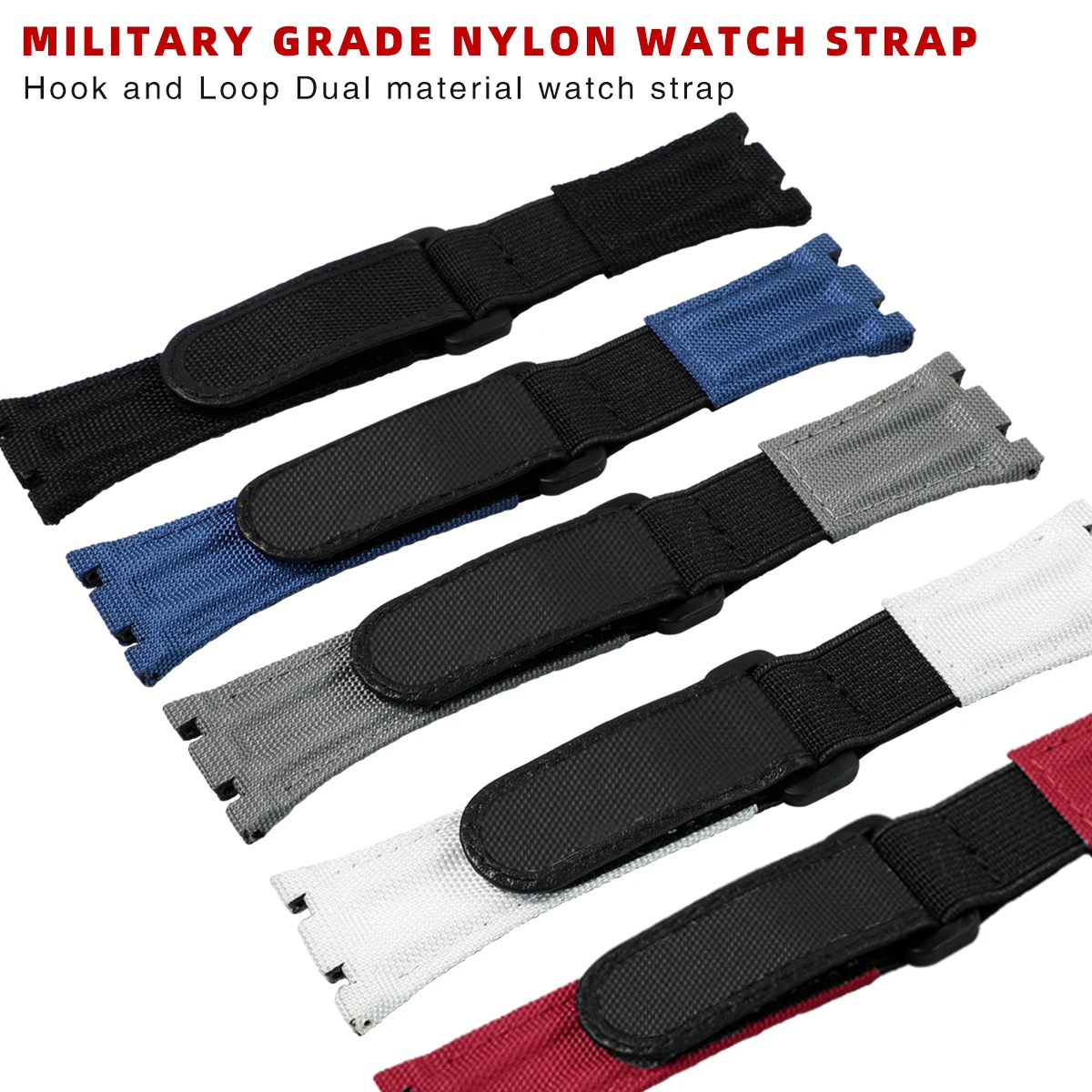 Compatible with GA-2100 Model Velcro Nylon Stretchable Leather Strap.