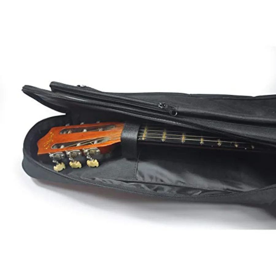 Bolsa acolchoada para guitarra acústica de 41 polegadas com 6 bolsos e amostrador de palheta e alça de guitarra