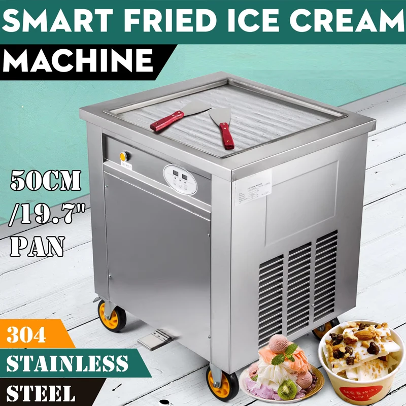 

Квадратный валик для жареного мороженого большой емкости с интеллектуальным контролем температуры, машина для приготовления жареного йогурта