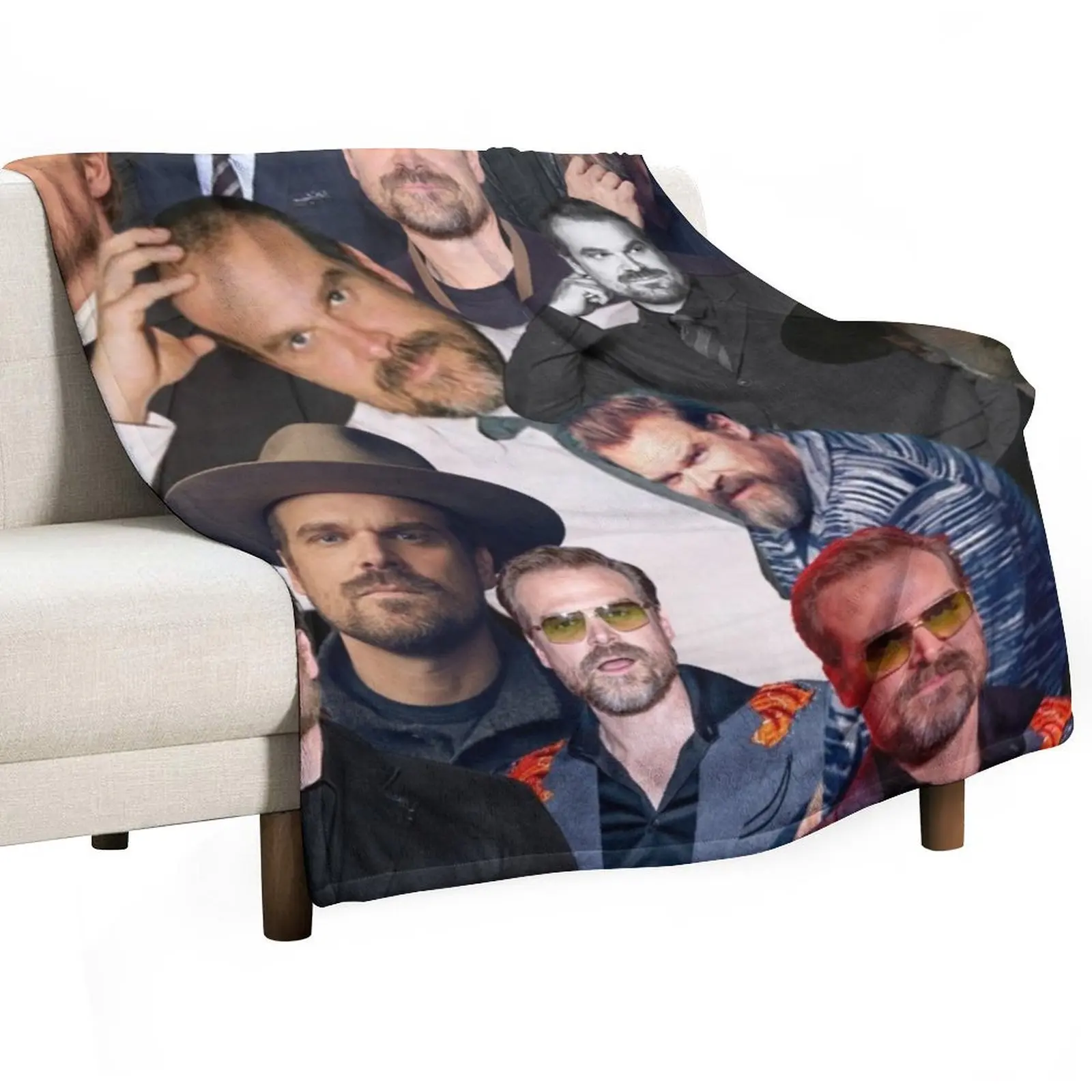 

david harbour photo collage Throw Blanket Beach Extra Large Throw Blankets