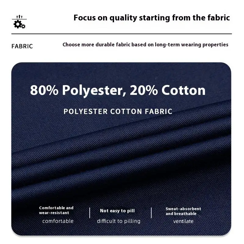 Spring Autumn Men's Workshop Long Sleeved Work Clothes Personalized Customization Print Logo Worker Decoration Maintenance Coat