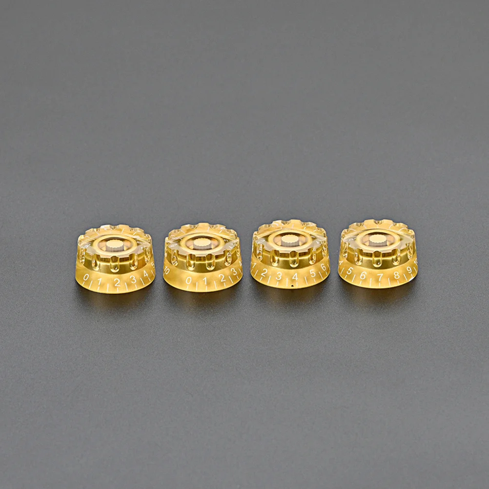 

4Pcs Guitar Volume Knobs Durable Plastic Potentiometer Caps Replacement for Electric Bass Guitar Volume Control Knob Accessory