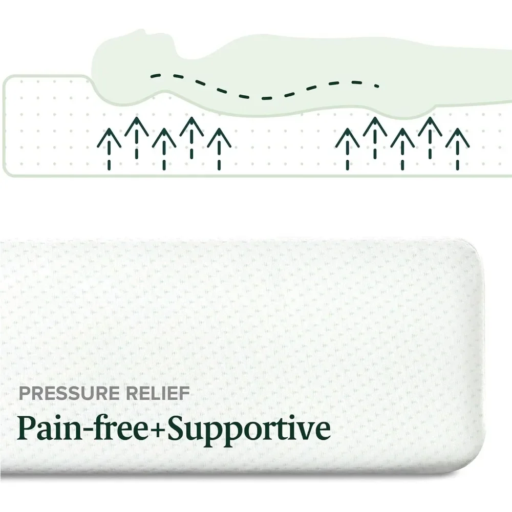 Colchão de espuma viscoelástica ZINUS personalizável de 5 polegadas, compatível com beliche/trunk/lenço/cama de dia, duplo, branco