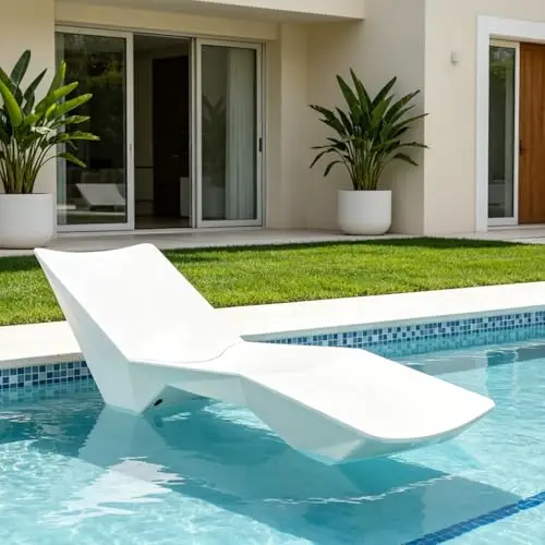 in Pool Lounge Chairs, Pool Lounge Chairs, Use in Pools with Shelves Up to 12 Inches Deep, Weather-Resistant