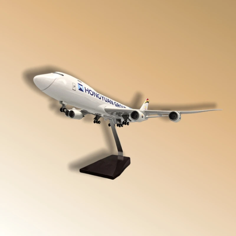 B747 Belgium Airlines 47cm Die-Cast Resin Materials 1/150 Scale Model With wheels and landing gear for Display or as a Gif