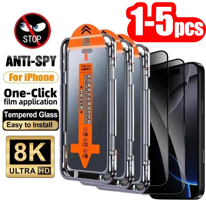 1-5 шт. Защитная пленка для экрана Xiaomi Poco F7 Pro F6 F5 F3 F7pro F6pro, антишпионская, из закаленного стекла, без пыли, легкая установка.