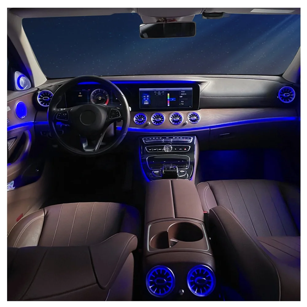 

STLFCar Interior Turbine Air Vent Air Conditioner 64 Colors Ambient Light for Mercedes E-class W213
