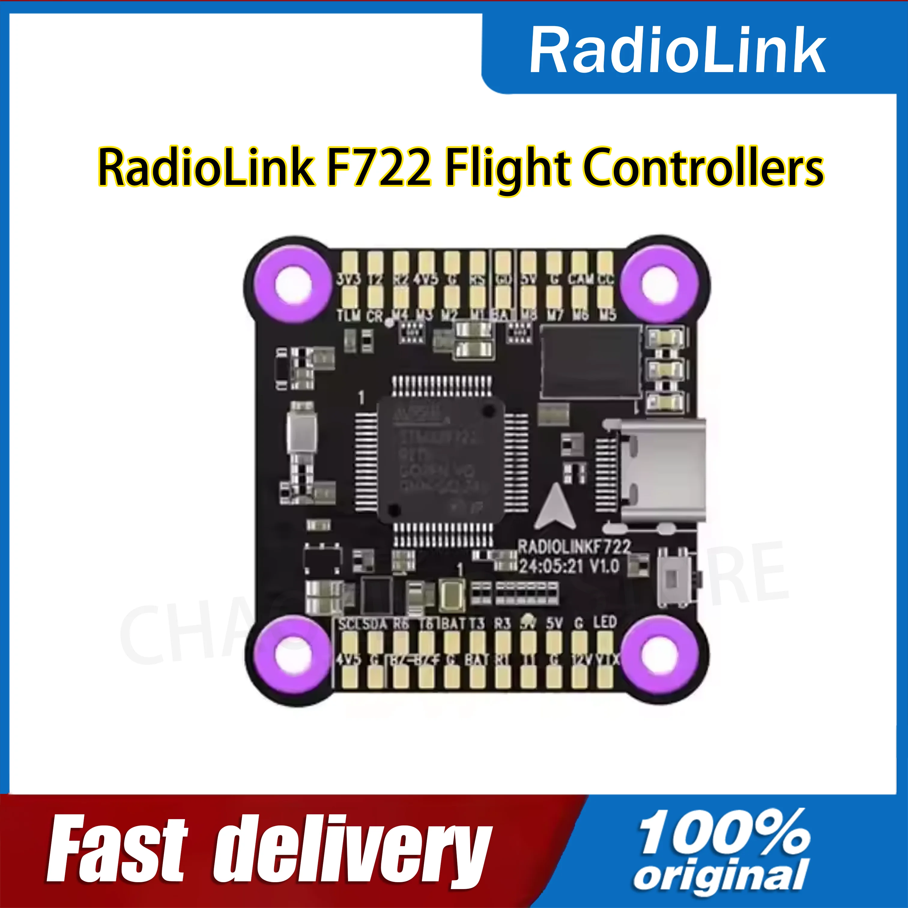 

RadioLink F722 Flight Controllers Multiple Image Transmission Support Betaflight and INAV Firmware for Airplanes Cars Boats