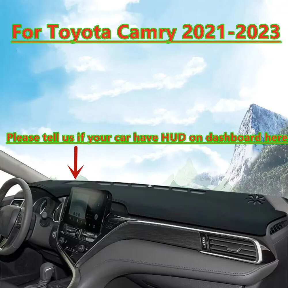 

Автомобильный черный кожаный защитный коврик для приборной панели для Toyota Camry 2021-2023