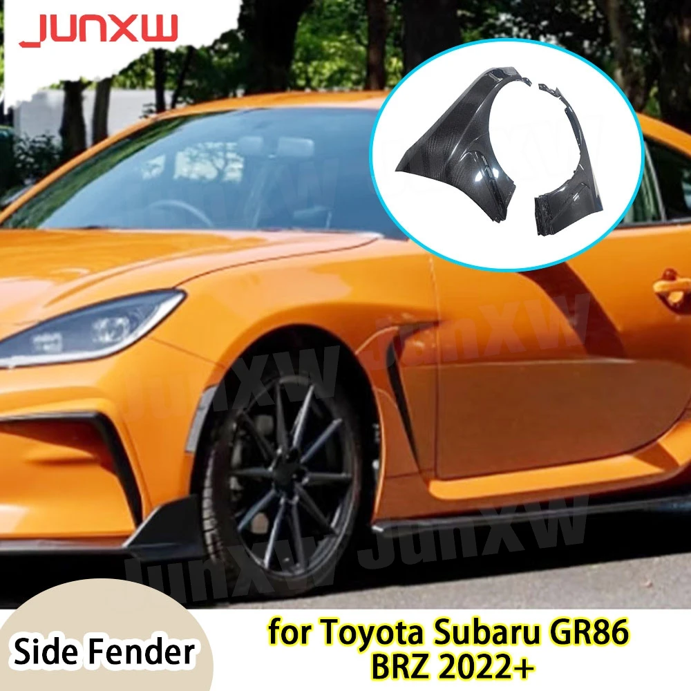 Carbon Fiber Car Front Bumper Side Fender Fin Splitters Spoiler for Toyota Subaru GR86 BRZ 2022+ FRP Body Kits Accessories - view 2