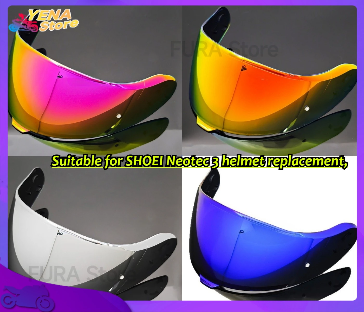 

Подходит для замены шлема SHOEI Neotec 3, маски для шлема, очков, очков, деталей и аксессуаров для мотоциклетных шлемов.