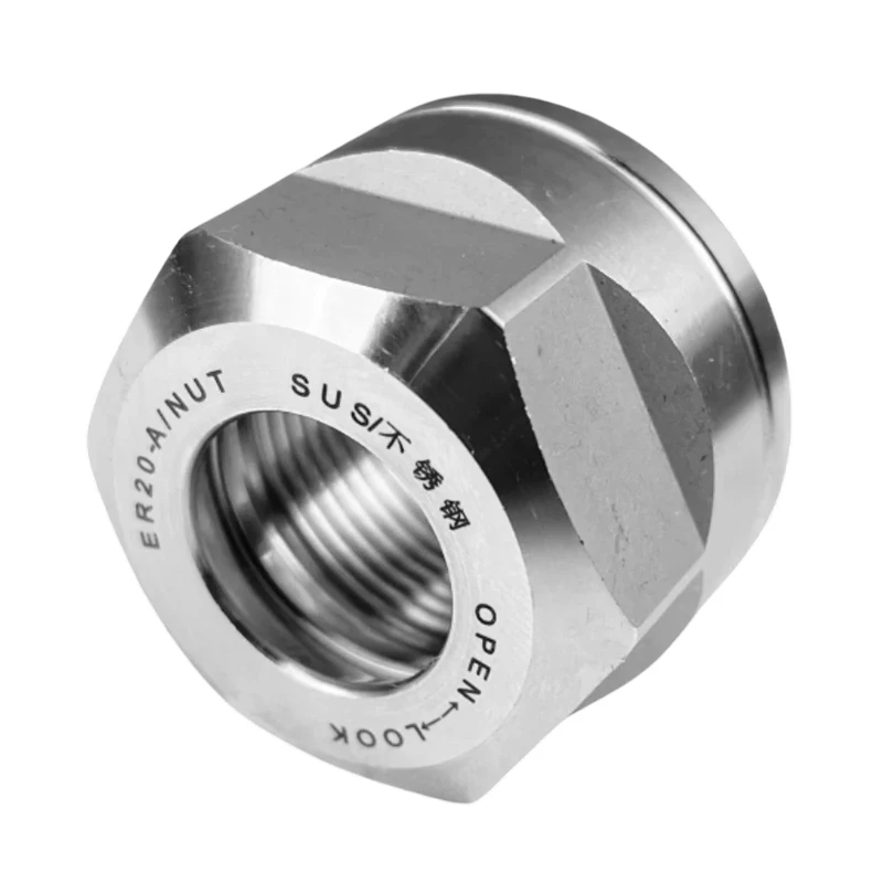 Stainless Steel ER A/UM Type Nut｜ER20-A ER25-UM ER32-UM High Precision Lock Nut Compatible With CNC Lathe Tool Holder
