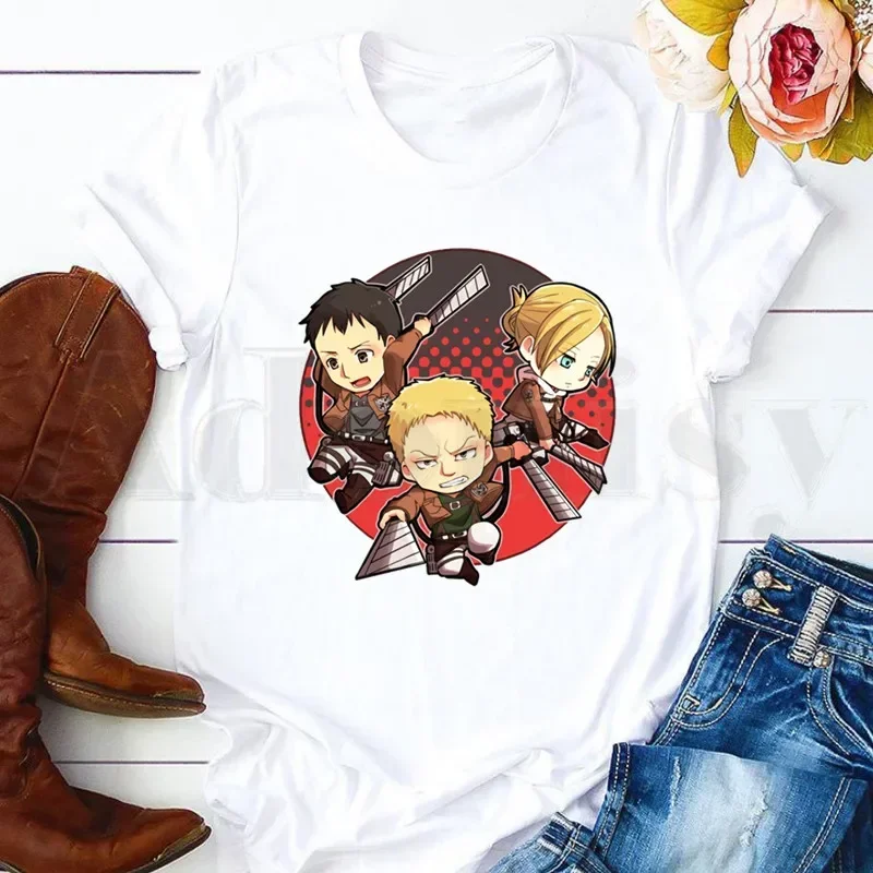 Anime Final Season Attack on Titan Titans Attack Short Sleeve Female Tops Tees Harajuku  VintageT Shirts Women's T-shirt