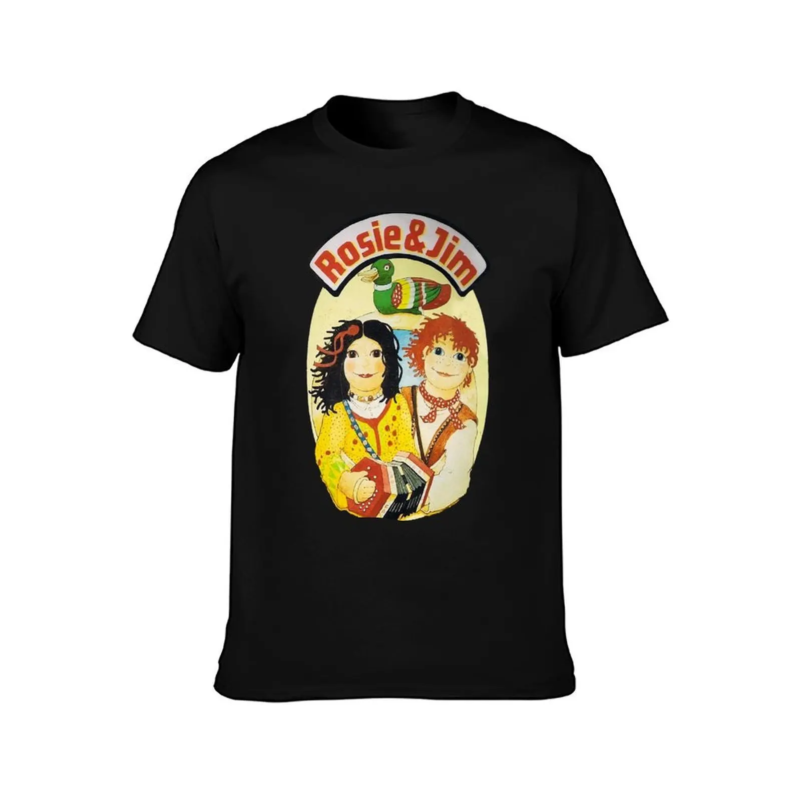 Rosie and Jim rag dolls T-Shirt, Summer Casual Cotton Tee, Oversized Streetwear Tops, Vintage Graphic Print, Unisex Men Women