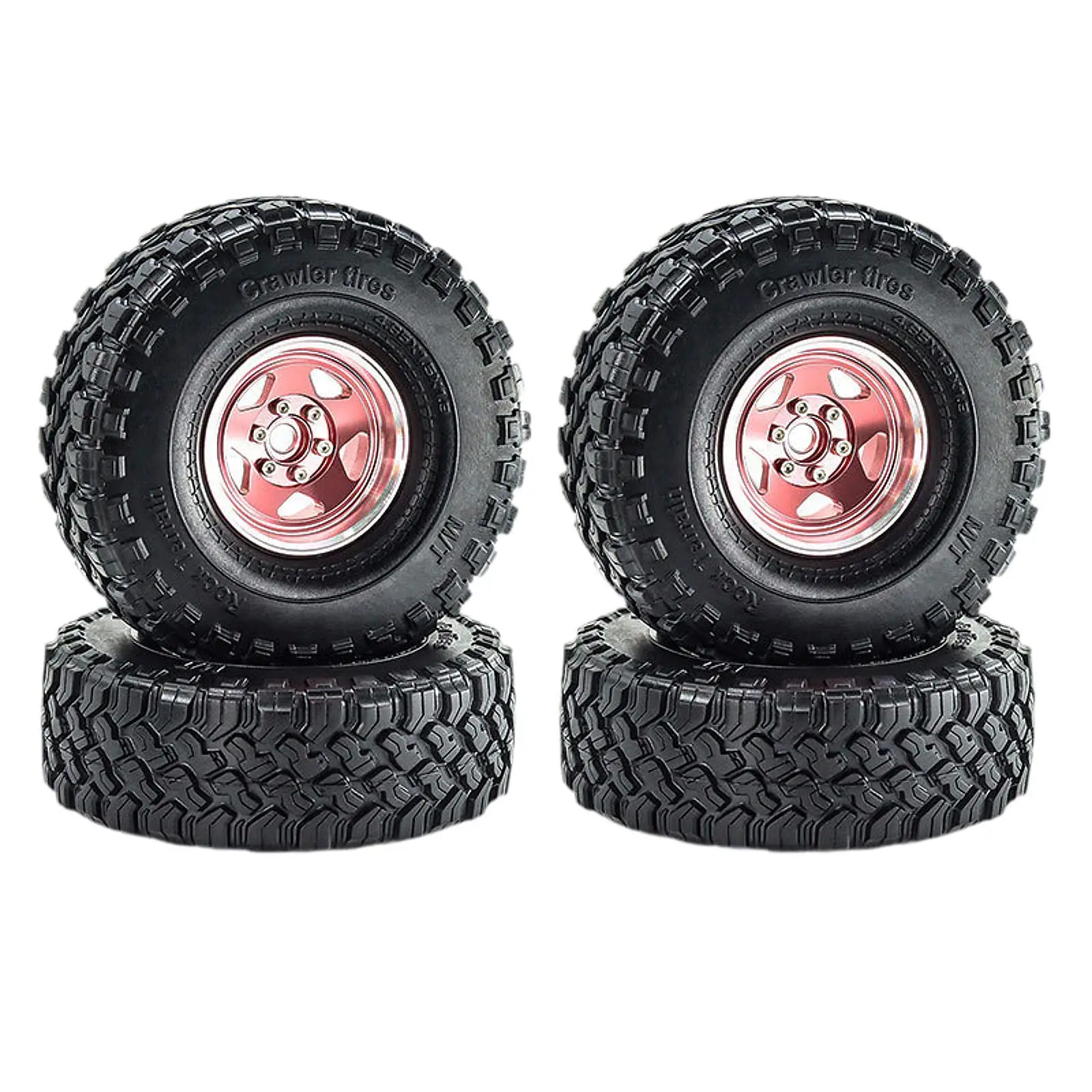 4Pcs RC Wheels and Tires Set Easy to Install RC Modification RC Upgrade Part for 90046 TRX4 1:10 RC Car Vehicles Climbing Car