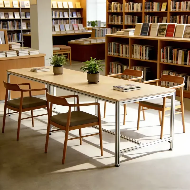 Aluminum Profile Conference Table, Long Table, Simple and Modern Negotiation Table and Chair Set, Workbench