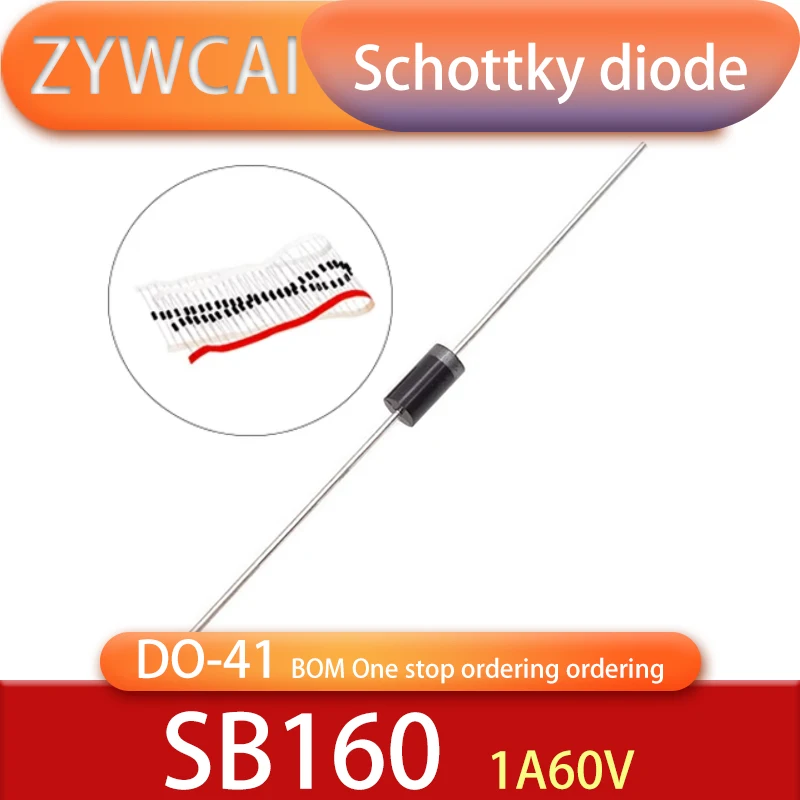 SB160 DO-41 20PCS Schottky Barrier Rectifiers BOM One stop ordering ordering 1A 60V Schottky diode