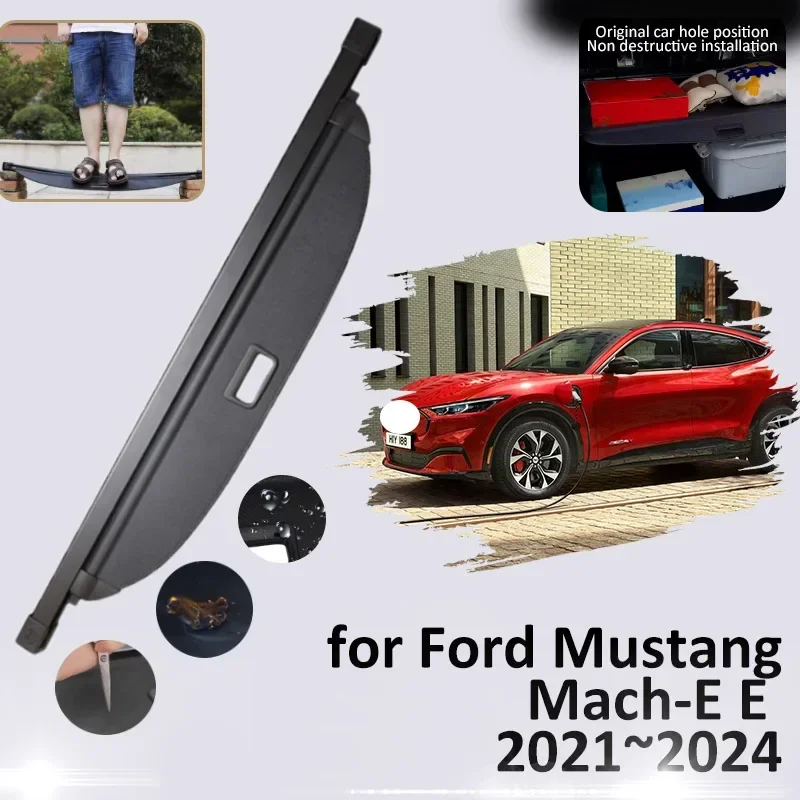 

Car Trunk Curtainfor for Ford Mustang Mach-E E 2021 2022 2023 2024 Anti-peeping Trunk Rack Partition Set Covers Car Accessories