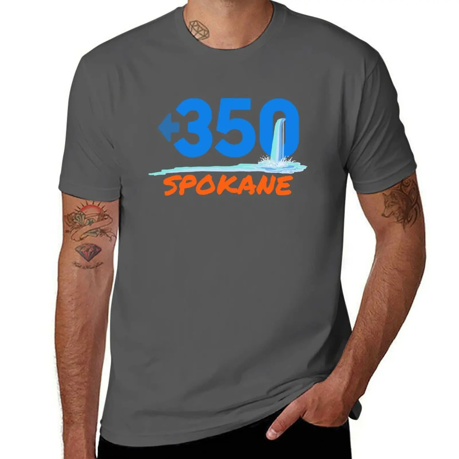 

Official 350 Spokane Logo T-Shirt Plus Size Summer Short Sleeve T-Shirt