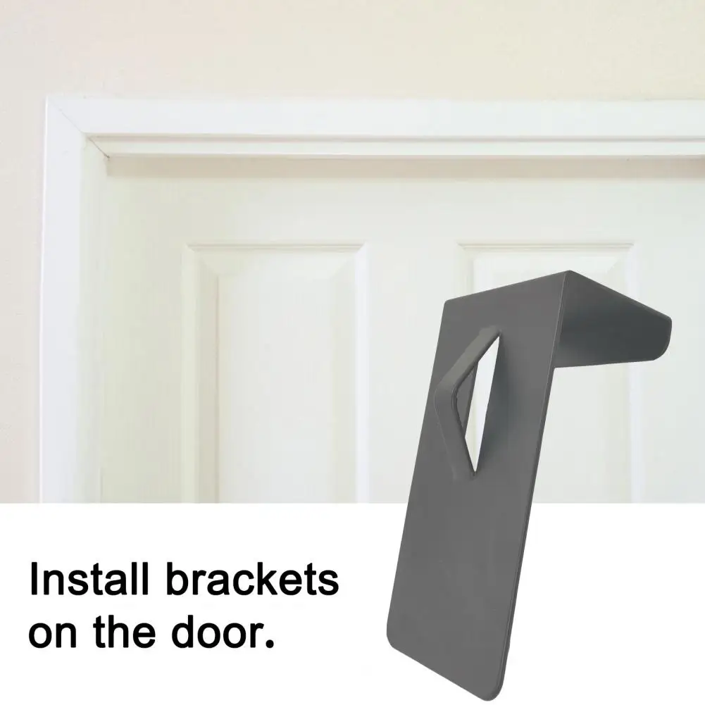 Space-saving Lockbox Mount Heavy Duty Iron Lock Box Door Mount Bracket Universal Security Lock Box Holder Over Door for Secure
