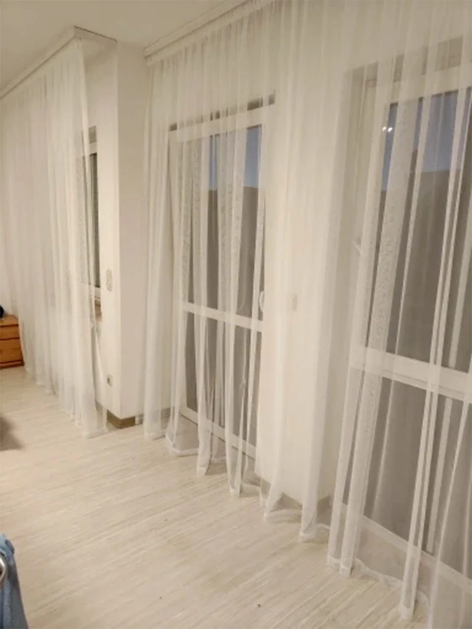 Asazal Weiß Tüll Sheer Bay Fenster Gaze Vorhänge Für Wohnzimmer Balkon Custom Größe Moderne Voile Vorhänge Schlafzimmer Dekoration – Detail 12