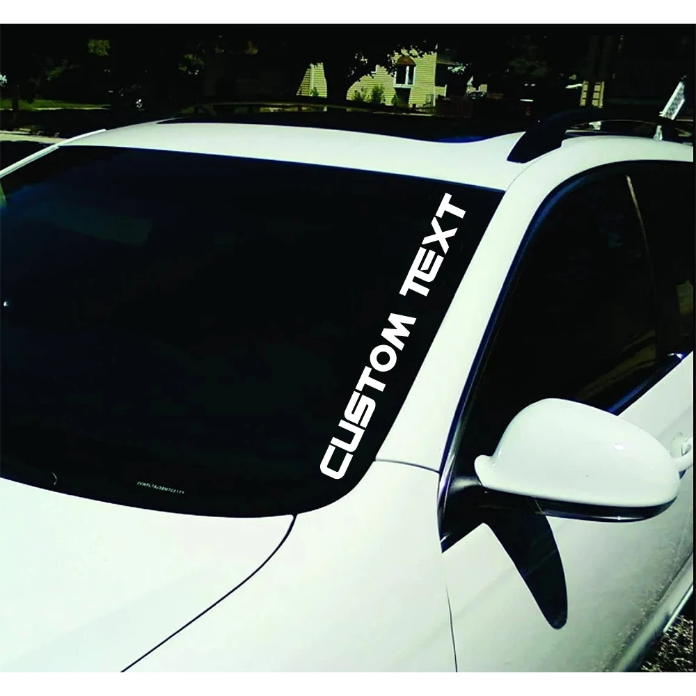 1PC Aangepaste Reflecterende Vinyl Sticker Voor Auto Kap 22.83inch Gepersonaliseerde Naam Sticker Duurzaam Zelfklevende Auto Accessoire
