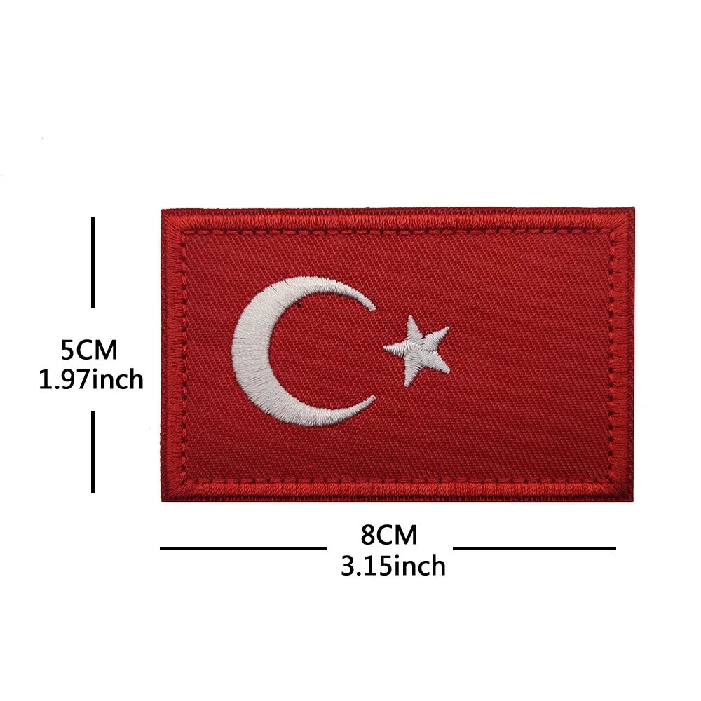 UAE Iraq Turkey Iran Oman Palestine Kuwait Saudi Arabia Qatar Afghanistan Syria Israel Yemen Flag Embroidery Magic Sticker