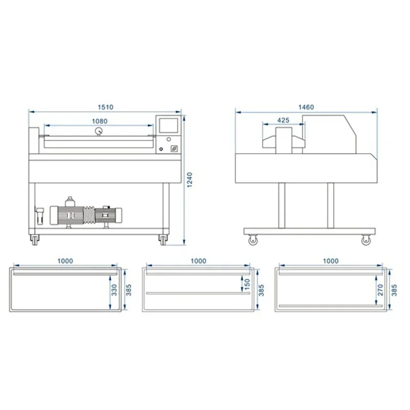 Vacuum Packaging Machine Pneumatic Continuous Tumbling Vacuum Packaging Machine Rolling Vacuum Sealer DZ-1000QF Sealing Machine