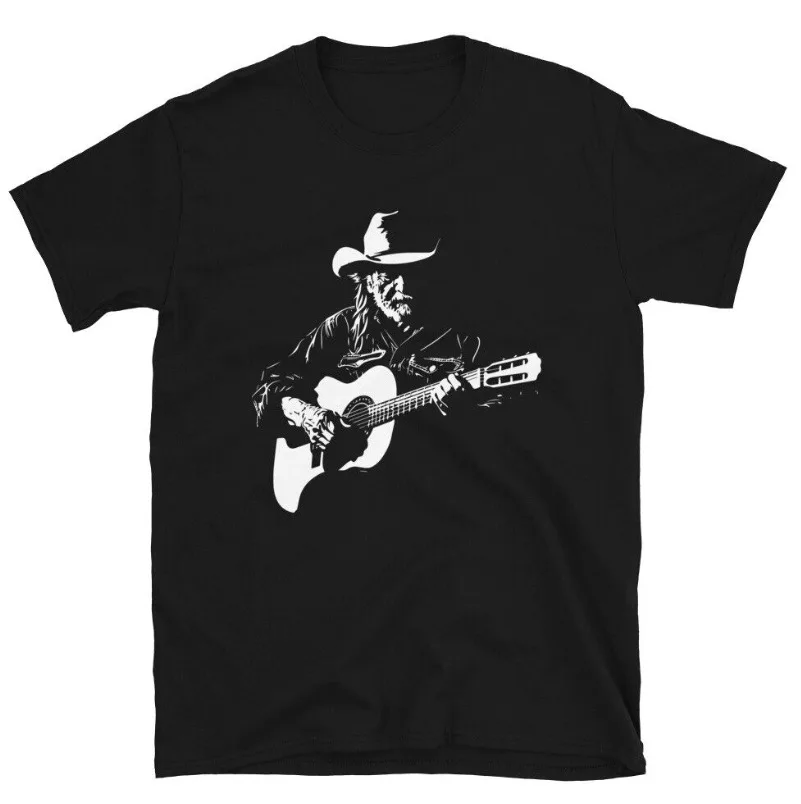 Neu ....... willie nelson mit Flagge Baumwolle Unisex T-Shirt Geschenk für Männer Frauen