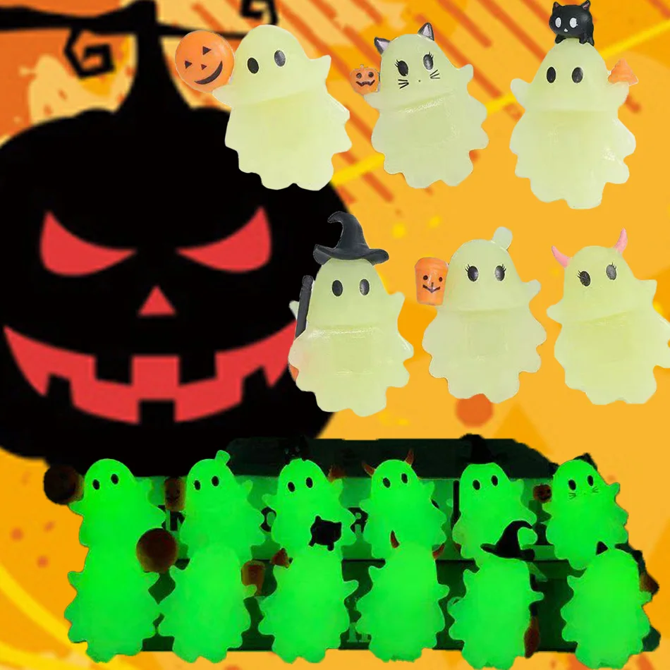 

Ghostees Хэллоуин призрак телефон Шарм мини-сюрприз забавная настольная фигурка милая призрачная коробка тайный приятель для настольных аксессуаров