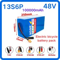 100%New Original 48V 100Ah 13s6p Lithium Battery Pack 48v 100000mAh 2000W Citycoco Motorized Scooter Batteries Built in 50A BMS