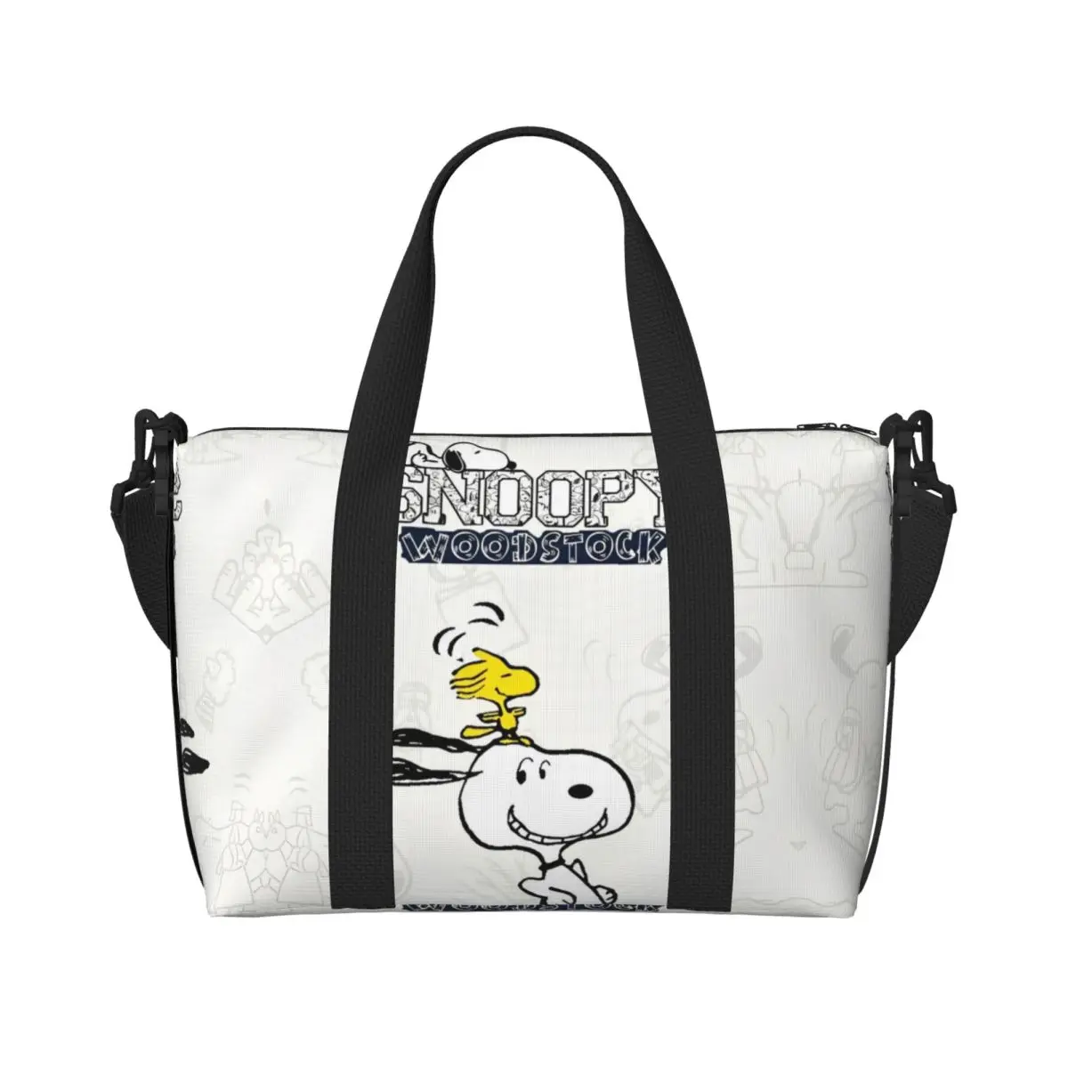 

Snoopys Cute Dogs Woodstock Large Daliy Tote Bag Women Waterproof Sandproof Tote Bags for Gym