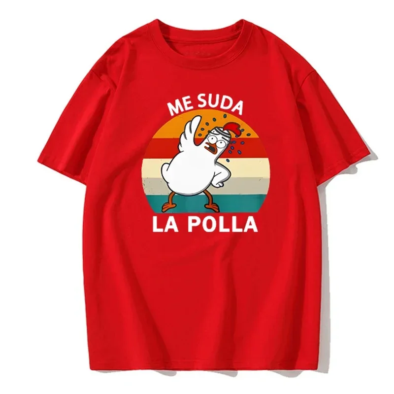 Modna koszulka damska z krótkim rękawem i nadrukiem kreskówkowego kurczaka, uniwersalna, codzienna, odpowiednia na każdą porę roku.