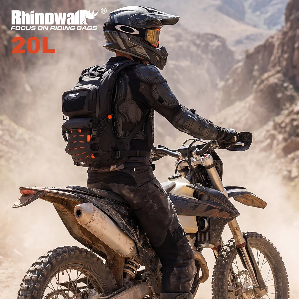 Rhinowalk Waterproof Motorcycle Backpack 10L With Rain Cover Cycling Backpack Motorcycle Luggage & Bags With Chest Bag Set
